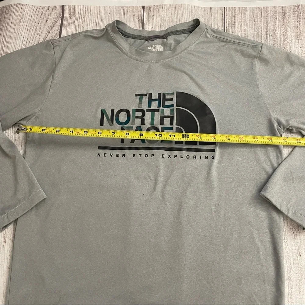 THE NORTH FACE Men's Gray Active Fit Half Dome Long Sleeve T-Shirt Size Large